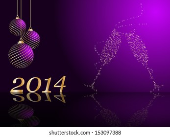 stylized vector New Years card