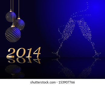 stylized vector New Years card