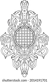 Stylized vector ornamental art design