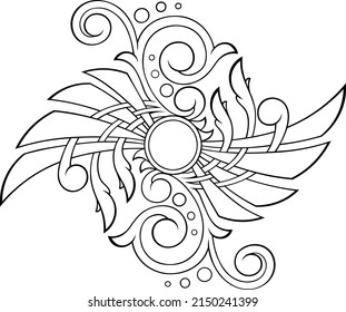 Stylized vector ornamental art design