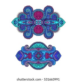 stylized Vector ornamental Lotus flower, ethnic art, patterned Indian paisley. Hand drawn illustration. Invitation element. Tattoo, astrology, alchemy, boho and magic symbol.