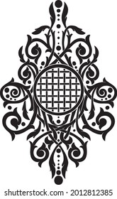 Diseño de redondeo ornamental vectorial estilizado