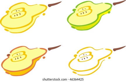 Stylized vector  pear