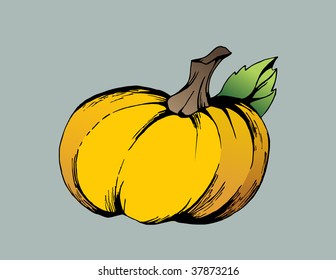 Stylized vector pumpkin