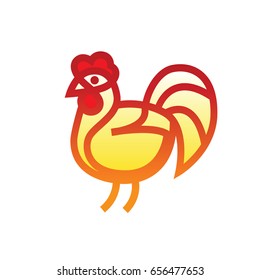 Stylized vector rooster - totem mascot tattoo design for t-shirt bag postcard poster and so on.