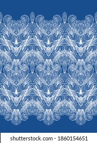 Stilvolle Vektornahtlose Textur mit Zierseewellen 