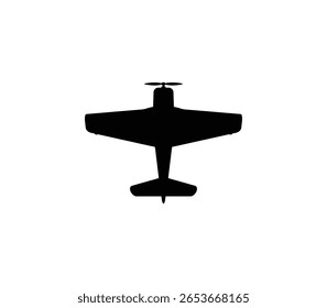 Silhueta vetorial estilizada de um caça a jato militar americano de meados do século XX. Ideal para conteúdo educacional, militar ou de aviação retrô.