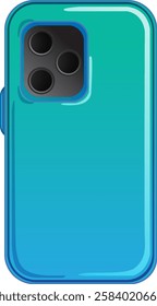 Stylized vector of a smartphone with gradient colors