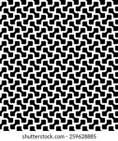 Stylized vector texture. Seamless vector. Repeating geometric tiles with hexagonal grid.