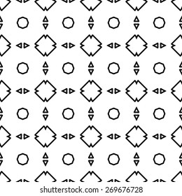 Stylized vector texture. Seamless vector. Repeating geometric tiles with hexagonal grid.