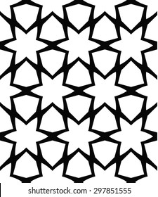 Stylized vector texture. Seamless vector. Repeating geometric tiles with hexagonal grid.