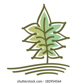 Stylized vector tree