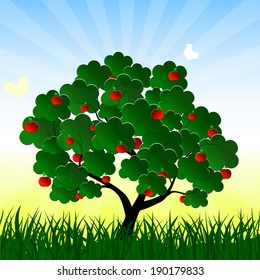Stylized vector tree
