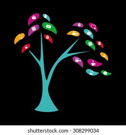 Stylized vector tree