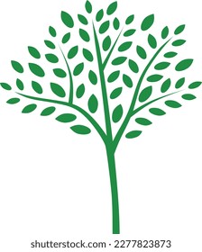 Stylized vector tree. Decorative simple tree