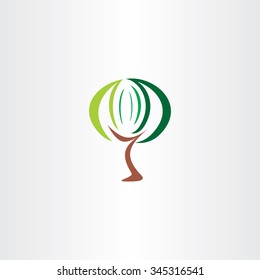 stylized vector tree icon sign logo element design symbol
