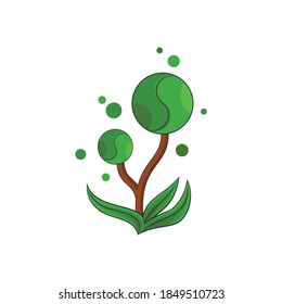 Stylized vector tree. Vector illustration. Tree icon.