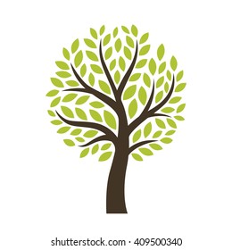 Stylized Vector Tree Stock Vector (Royalty Free) 121845664