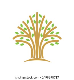 Stylized vector tree logo icon