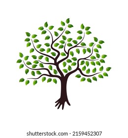 Stylized Vector Tree Logo Icon Stock Vector (Royalty Free) 2159452307 ...