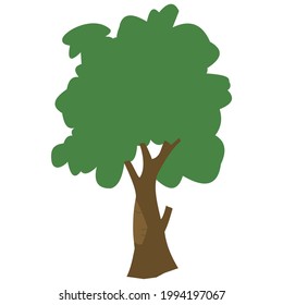 Stylized vector tree.vector ilustration flat design.