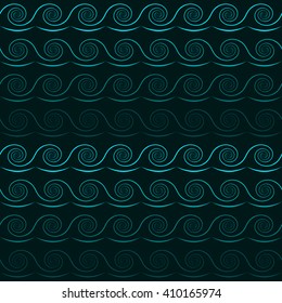 stylized vector waves. water seamless texture