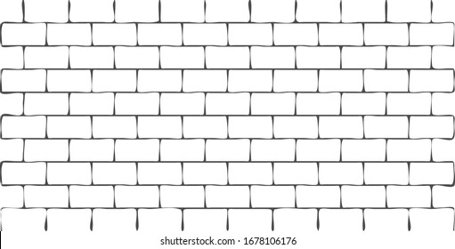 Stylized vector white brick wall background. For backdrop, pack, presentation, layout, book cover, wrapping paper,pattern, wallpaper, web page,