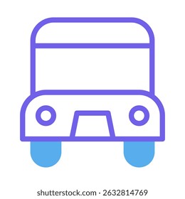 Stylized vehicle graphic in vibrant hues, conveying motion and transportation