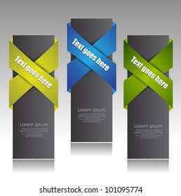 stylized vertical web banners