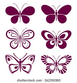 stylized vinous butterflies