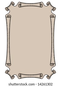 Stylized vintage medieval sheet (Vector)