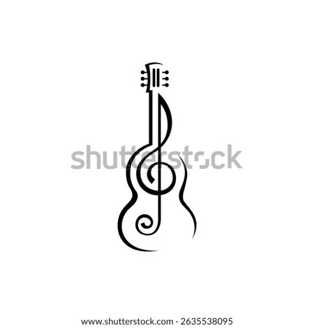 Stylized violin icon logo vector.