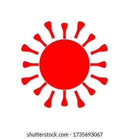 Stylized Virus or Coronavirus Icon. Vector Image.