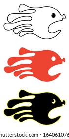 stylized virus image in the form of a scared face