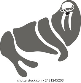 Stylized walrus logo. Logo for the company. Sea vector animals