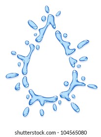 Stylized water drop. Vector illustration.