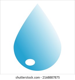 stylized water drop - vector image in cartoon style