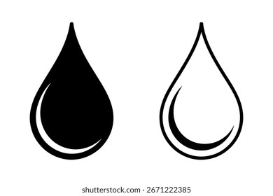 stylized water drops, concept like purity, cleanliness and the core of life