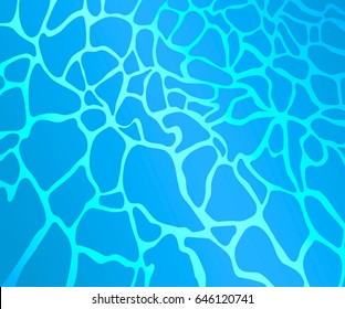 Stylized water in the pool. Flat vector illustration