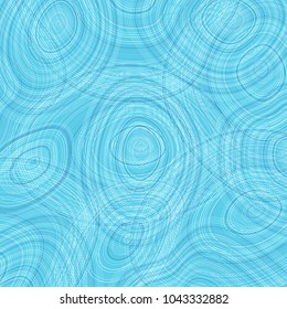 Stylized water ripple abstract vector background. Illustration with creative blue curves, waves concept pattern. Bright summer graphic design. Stylized sea, ocean or swimming pool water.
