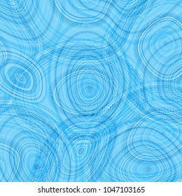 Stylized water ripple abstract vector background. Illustration with creative blue curves, waves concept pattern. Bright summer graphic design. Stylized sea, ocean or swimming pool turquoise water.