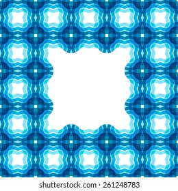 Stylized water surface blue border. Place for your text