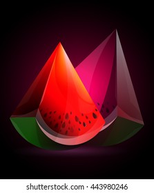 stylized watermelon