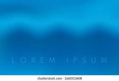 Stylized wave. Abstract vector blue background. Space for text