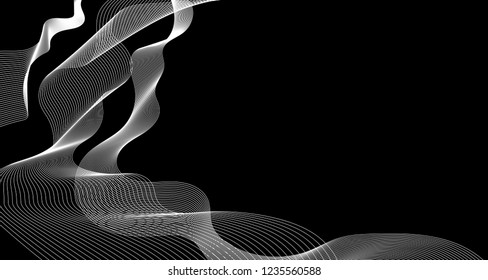 Stylized wave background. Vector design of lines a wave. Digital equalizer frequency.