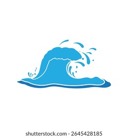 Stylized wave splash logo vector and symbol