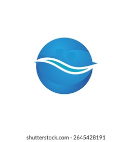 Stylized wave splash logo vector and symbol