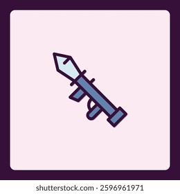 Stylized Weapon Launcher Symbolizing Defense and Technology Advancement