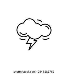 Icono de Clima estilizado que representa una tormenta con nube y relámpago