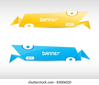 stylized web banner set